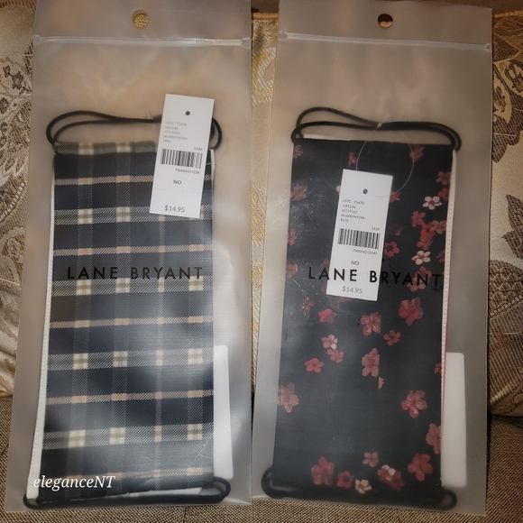 Lane Bryant (2) 2 pack 100% Cotton Design Face Masks NWT - Picture 4 of 5